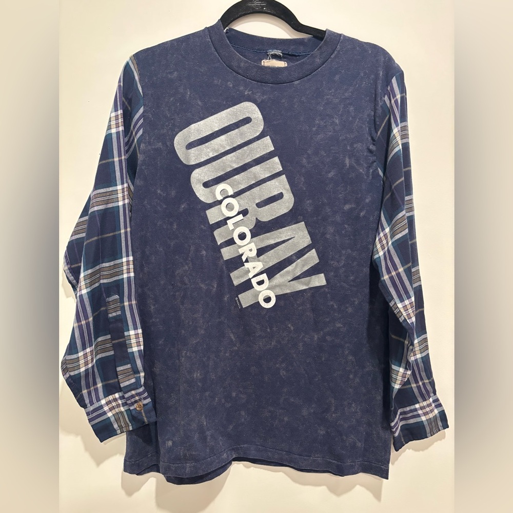 First of all kind reworked Blue Plaid Colorado Shirt